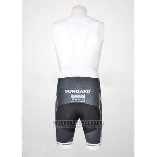 2011 Fahrradbekleidung Saxo Bank Hellblau Trikot Kurzarm und Tragerhose